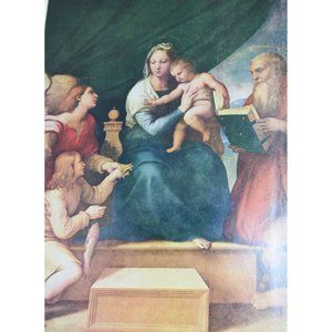 Raphael Print Madonna of the Fish Vintage 54640